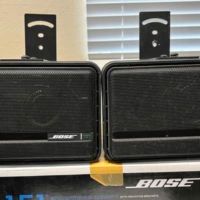 Bose 151 Indoor Outdoor Speakers w/ Mounting Brackets, Original Box & Instructions, Black image 2