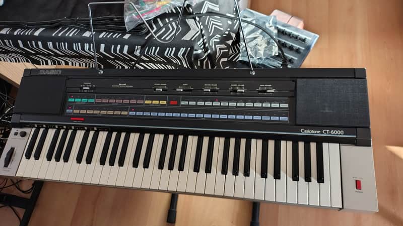 Casio CT-6000 Casiotone 61-Key Synthesizer 1980s - Black / Silver image 1