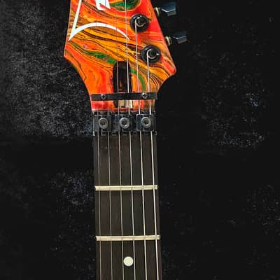 IBANEZ RG 470 Orange Tiger Custom Swirl-Year 1993-Lefthand - one off!! image 6