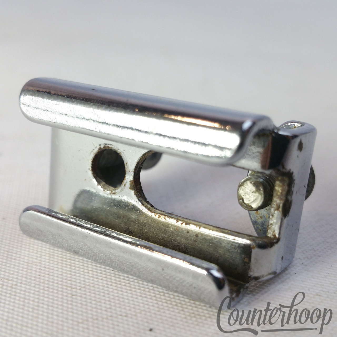 Ludwig P80/P338 Snare Drum Throw-Off Attachment Backing Plate Chrome Vintage 60s — main photograph