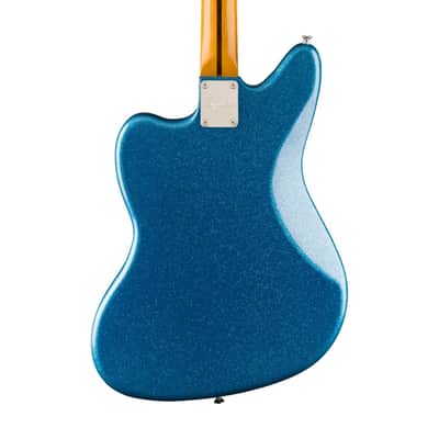 Squier FSR Classic Vibe 70s Jaguar Electric Guitar, Laurel FB, Blue Sparkle image 4