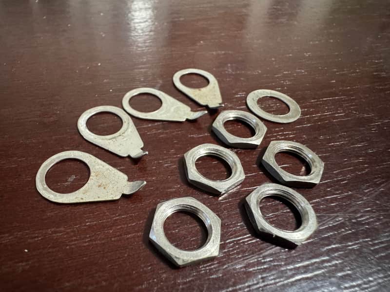 Gibson Vintage 1970’s Volume Tone Jack Pointers Washer Nuts Les Paul ES SG 1971 1972 1973 1974 1970’s image 1