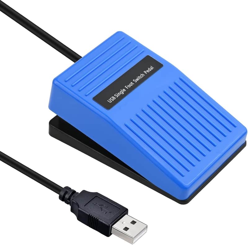 Digital Optical USB Foot Pedal, USB Single Foot Switch Game Control, One Key Programmable Footswitch Mouse Keyboard for Video Game Push to Talk, Transcription HID (Single Pedal) image 1