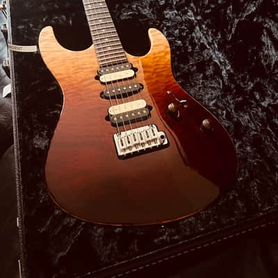 Suhr Modern Carve Top Desert Gradient Angel Quilt Mahogany Back, Cocobolo knobs and Covers image 2