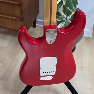 1977 Fender Stratocaster Dakota Red Kahler HSH American Vintage 70s 1970's DiMarzio USA Strat Custom Fiesta Red Guitar image 13