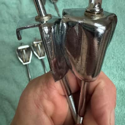 Yamaha Lot of 8 Bass Drum Claws + Tension Rods - 5” 90s - Chrome image 7
