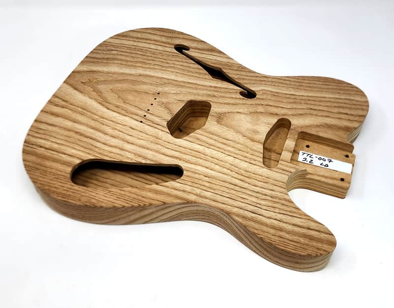 Brio 1 piece Roasted Swamp Ash Body T-style Thinline - Unfinished 3.2lb image 1