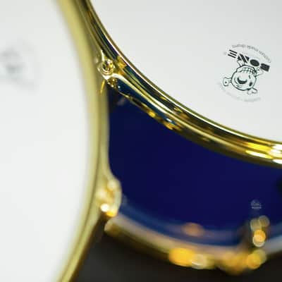 BONE Drums - maple drum set 24/24/18/16/13 , Blue pearl high gloss lacquer image 5