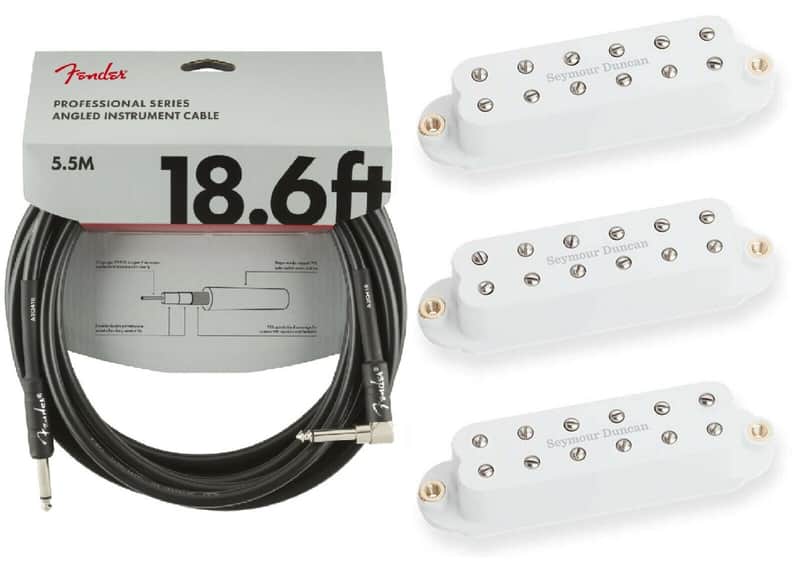 Seymour Duncan Billy Gibbons Red Devil Single Coil Strat Sized Guitar Pickup Set White (FENDER 18FT) image 1