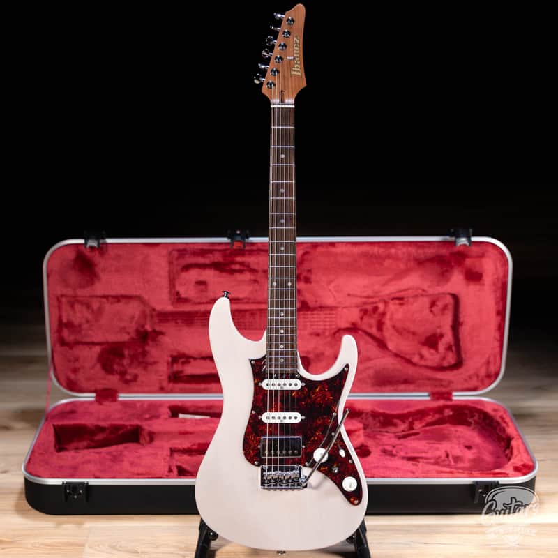 Ibanez AZ2204N Prestige HSS Guitar w/ Case – Antique White Blonde image 1