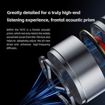 FiiO FD15 13.8mm Magnalium DLC HiFi Dynamic Driver in-Ear Earphone with Stainless Steel Shell, Detachable MMCX Cable (Silver) image 7