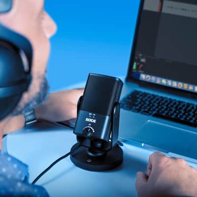 Rode NT-USB-MINI USB Microphone with Detachable Magnetic Stand, Built-In Pop Filter and Headphone Amplifier image 13