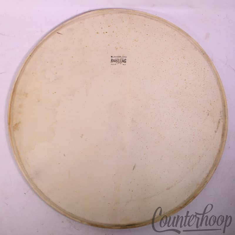 *Slingerland Radio King 24" Bass Drum Calf Skin Head Vintage 40s Sparks USA RK* image 1