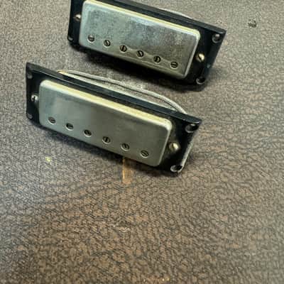 Epiphone Gibson Mini Humbucker Nickel Patent Sticker Pickup Set Wilshire Sheraton 1963 image 3