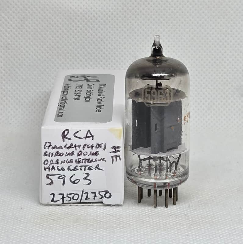 RCA 5963 Halo Getter Gray Plate Perfectly Balanced Single NOS 12AU7 12AU7A image 1