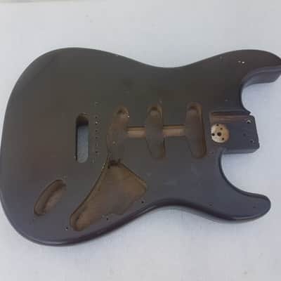 1977 FENDER STRATOCASTER USA BODY - BROWN over OLYMPIC WHITE image 2