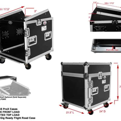 ProX T-12MRSSMK2 12U Rack x 10U Top Mixer DJ Combo Flight Case image 4