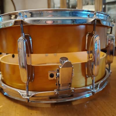 Unbranded (Most likely Tama) 14"(Diameter)x7"(Depth) Colosseum Style Snare Drum - Natural Wood image 2