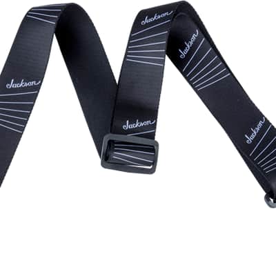 Genuine Jackson Logo Guitar Strap, String Pattern, Black/White image 5