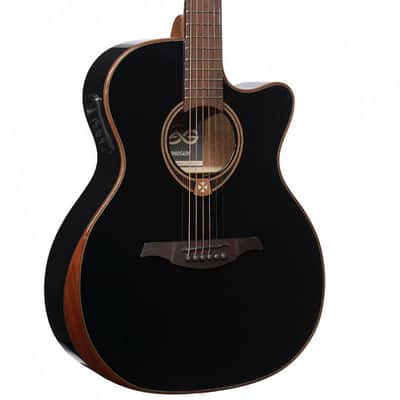 Lag T118ABCE-BLK | Auditorium Bevel Cutaway Electro, Black Gloss. New with Full Warranty!