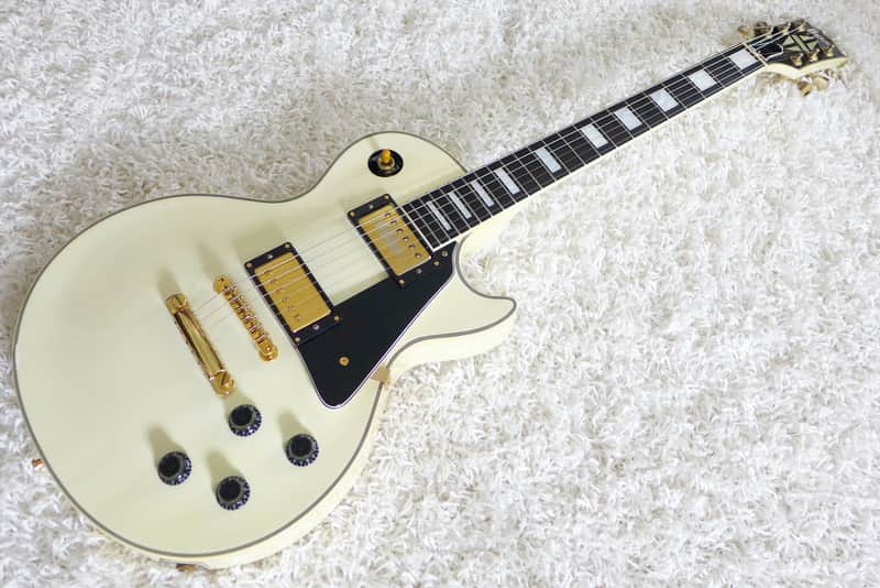 Very Nice Burny RLC-60 Custom Les Paul Copy 80s White MIJ | Reverb