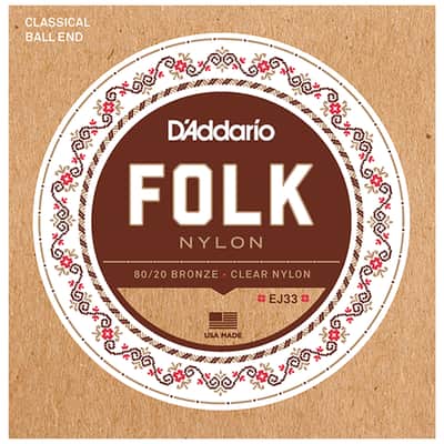 EJ33 Folk Nylon à boules, tension normale D'Addario image 1