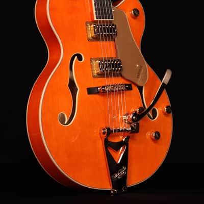 Gretsch Synchromatic Nashville Hollow Body Single-Cut, Ebony FB, 50's Orange Stain image 4