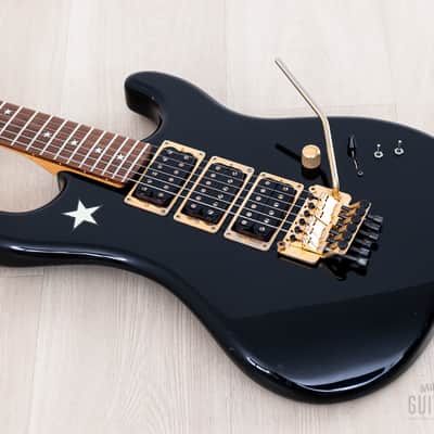1980s Kramer Richie Sambora RS Jersey Star Black HHH Superstrat, 100% Original image 10