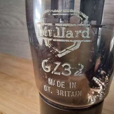 Beautiful super rare NOS MULLARD GZ32 V4G Blackburn early 7R1 model  rectangular  getter  PERFECT !  Perfectly Balanced very strong. image 5