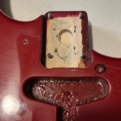 1995 MIM Fender Mexico Candy Apple Red Stratocaster Guitar Body 6 Post Tremolo image 8