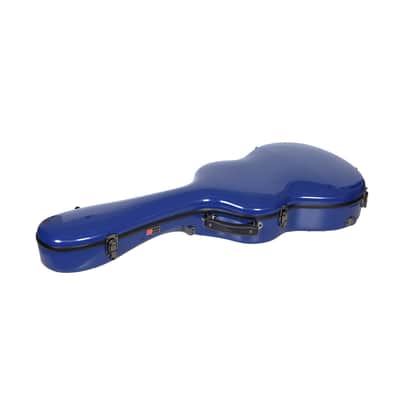 Crossrock Classical Guitar Hard Case Strong Lightweight Deluxe Fiberglass Hardshell in Navy Blue image 4