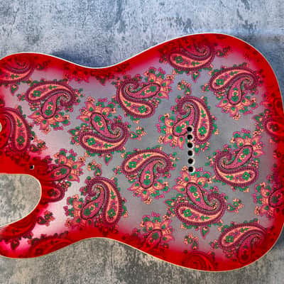 BMC Guitar Body 60's Style Tele® Telecaster® Standard Route Double Bound Red Paisley image 3