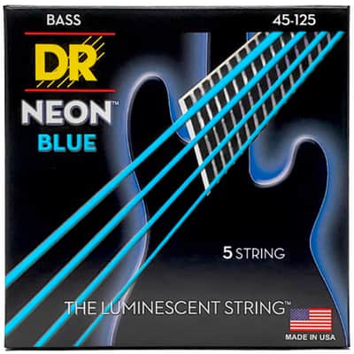 NBB5-45 Hi Def Neon Blue Medium 45-125 DR Strings image 2