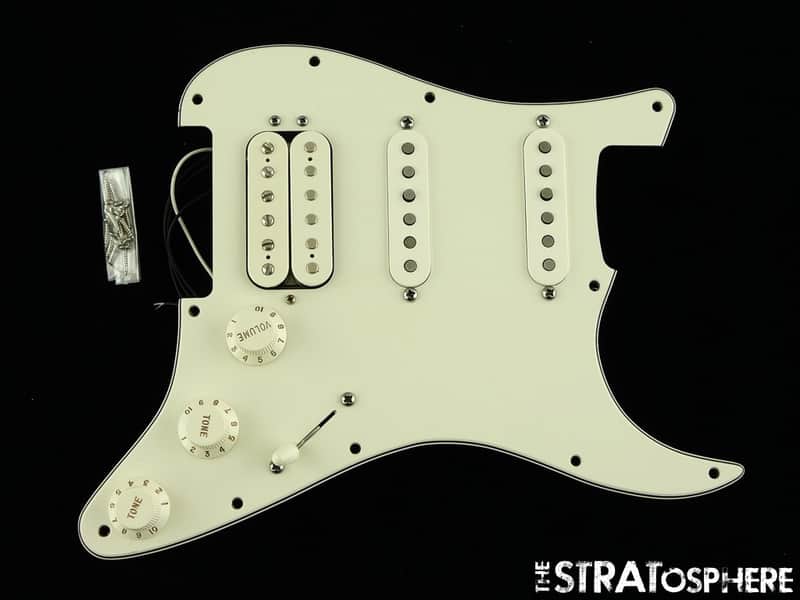 USED Fender American Standard Strat HSS LOADED PICKGUARD Aged White image 1