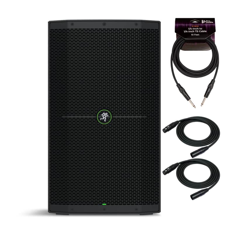 Mackie Thump12v4 1400W Powered PA Speaker Bundle with Cables image 1