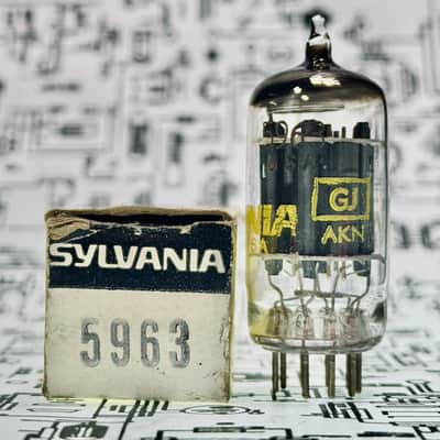 Sylvania 5963 (12AT7) Preamp Tube 1960s USA - Tested image 1
