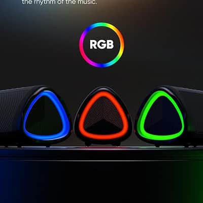 Bluetooth Speaker with HD Sound, Portable Wireless, IPX5 Waterproof, Up to 20H Playtime, TWS Pairing, BT5.3, for Home/Party/Outdoor/Beach, Electronic Gadgets, Birthday Gift (Black) image 4