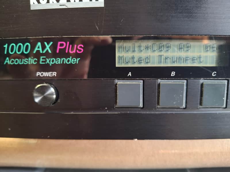 Kurzweil 1000 AX PLUS Acoustic Expander Series Rackmount Sound Module 1988 - 1992 - Black image 1