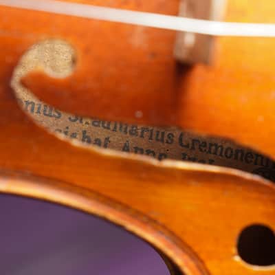 1920s German Highly-Figured Strad-Copy 4/4 Violin (VIDEO! Fresh Work, Ready) image 21