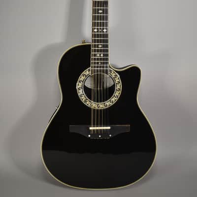 Ovation Model 1866 Legend 12-String Acoustic Electric Guitar | Black Finish W/OHSC image 2