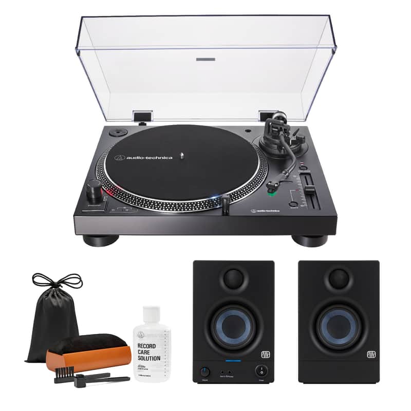 Audio-Technica AT-LP120X-USB Turnable with 2nd Gen Presonus Monitors Bundle image 1