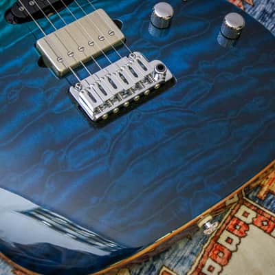 SUHR USA Custom Modern Quilt "Aqua Blue Gradient + Rosewood" (2016) image 8