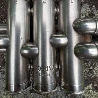 Antique York Professional Cornet #108179 Silver Plate c.1935 — Patent Pistons, Gold Wash Bell, Player Condition image 9