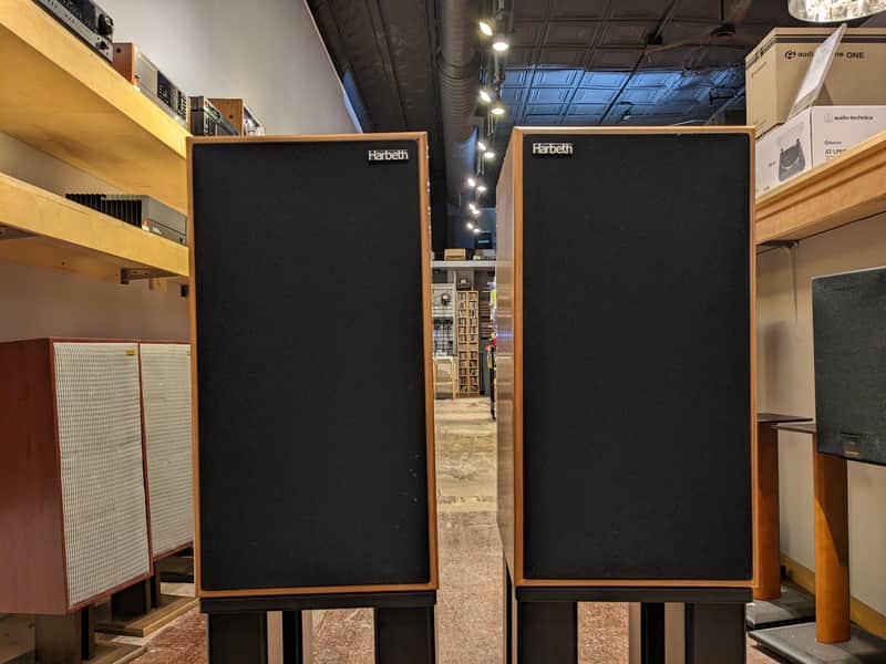 Harbeth Compact C7ES-3 XD Loudspeakers w/ Boxes & Manuals - Cherry Finish - Beautiful Condition image 1