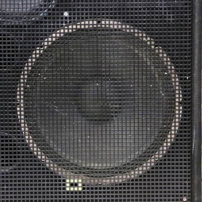 1990s JBL MR 838 3-Way Large Studio Live PA Monitors Black Carpet Cabinets 18” 10” Horn Speakers Bass Monitor Set image 10