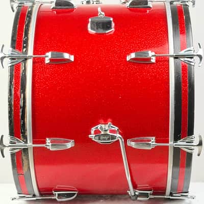 Ludwig 20/13/16" "Super Beat" Drum Set - Red Sparkle w/ COB Rims image 7