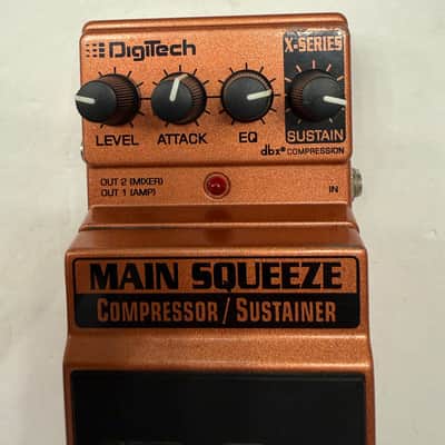 Digitech XMS X-Series Main Squeeze Compressor / Sustainer Guitar Effect Pedal image 2