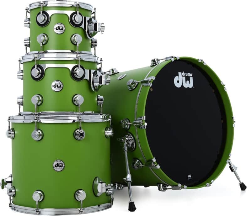 DW Collector's Series 4-piece Shell Pack - Pistachio Green Hard Satin Lacquer image 1