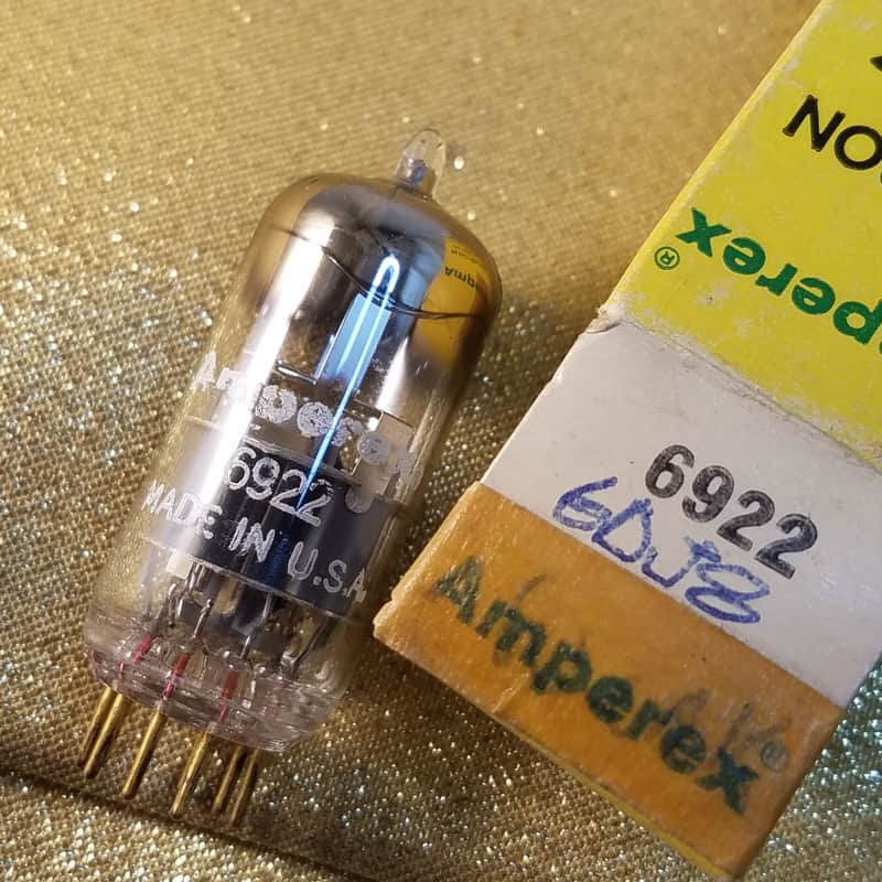 Amperex 6922 tNOS AT1000 TESTED Balanced! PI Vacuum Tube Rare D getter PQ Premium Quality USA Gold Pins E88CC dual triode 1958-1961 image 1