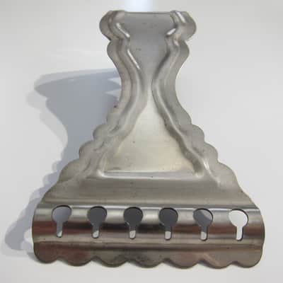 Kay Flat Top Guitar Tailpiece Authentic Vintage Part Circa-1950s-1960s-Chrome image 6